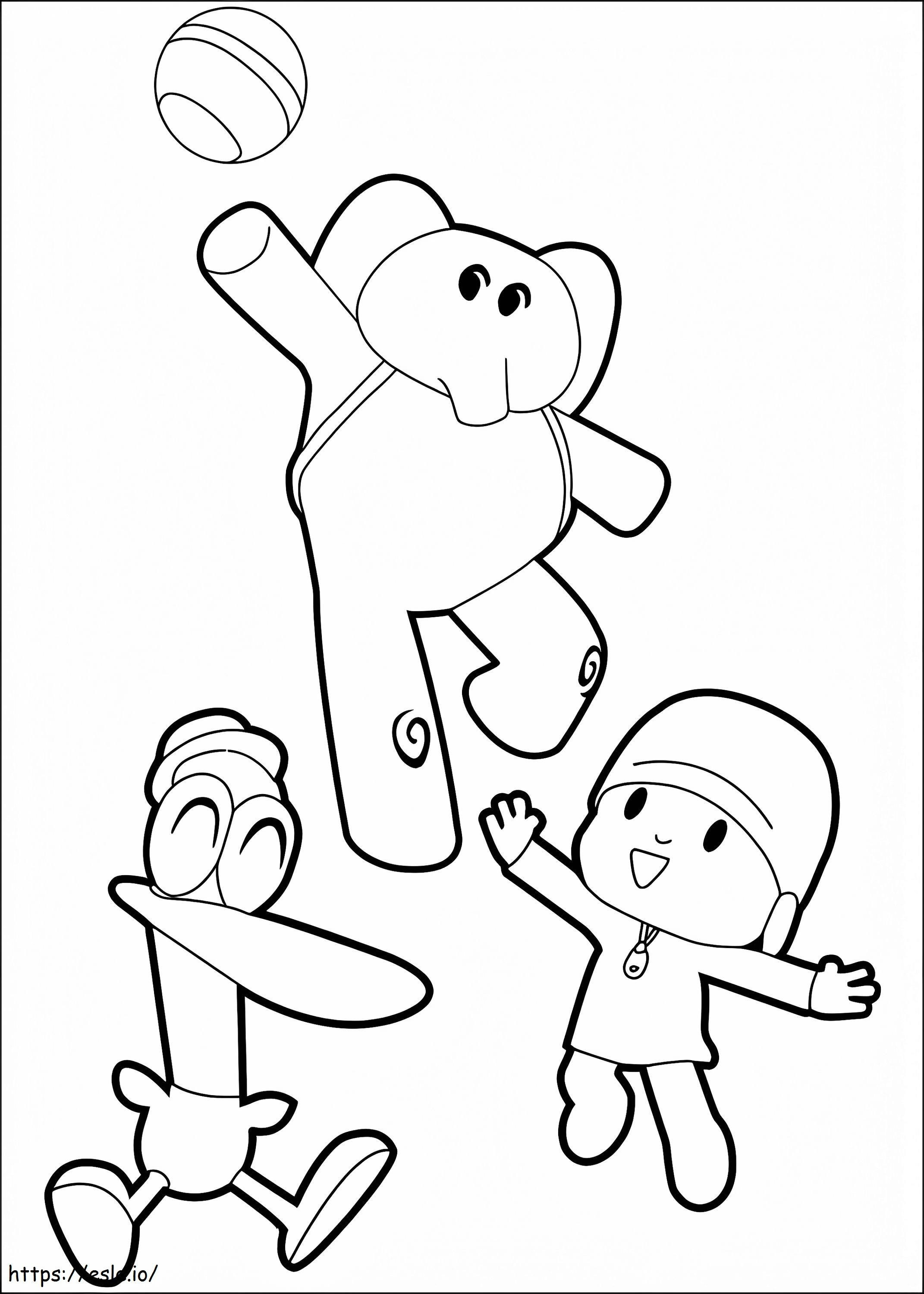Pocoyo And Friends coloring page