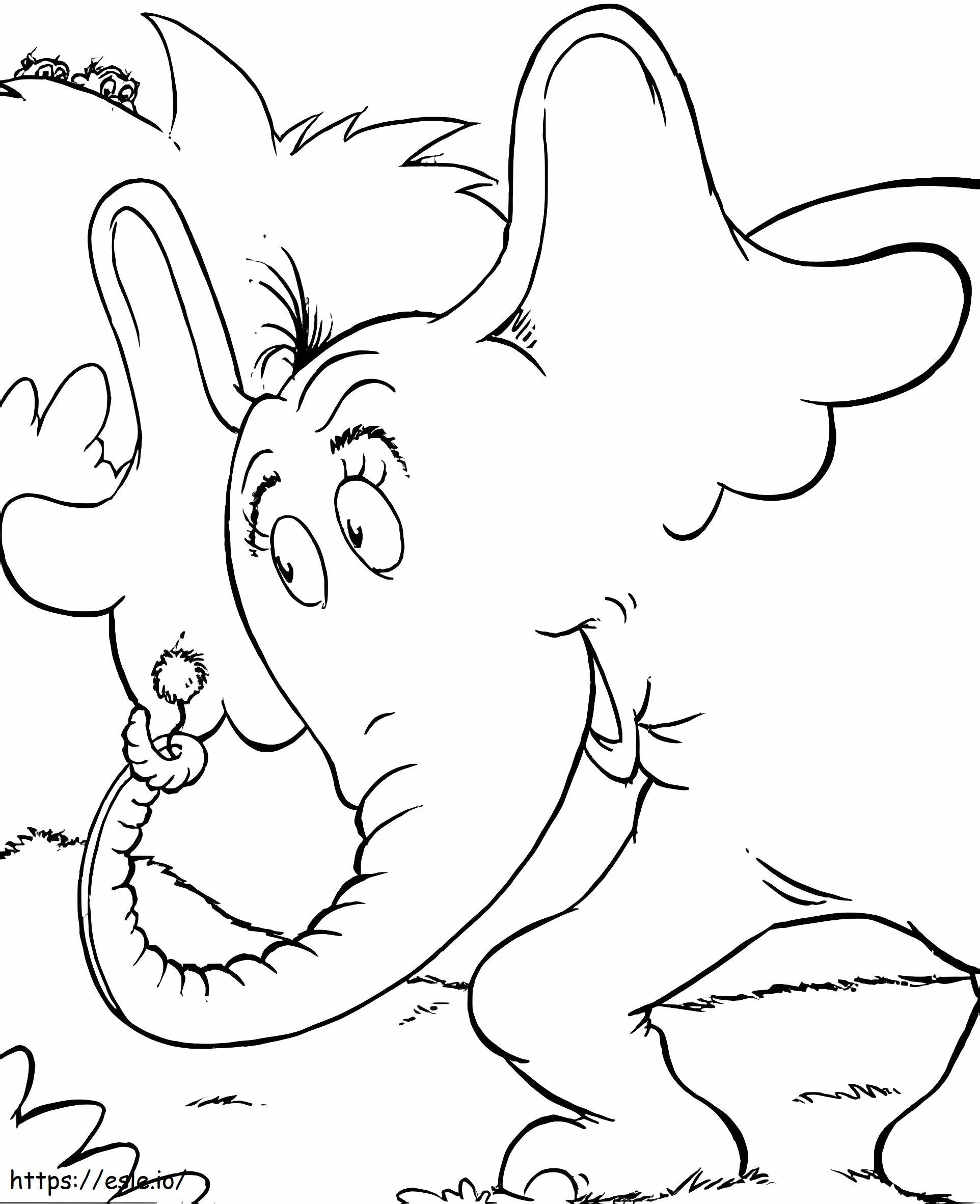 Elephant Horton coloring page