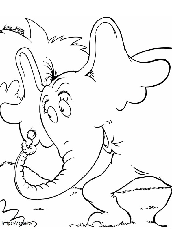 Elephant Horton coloring page