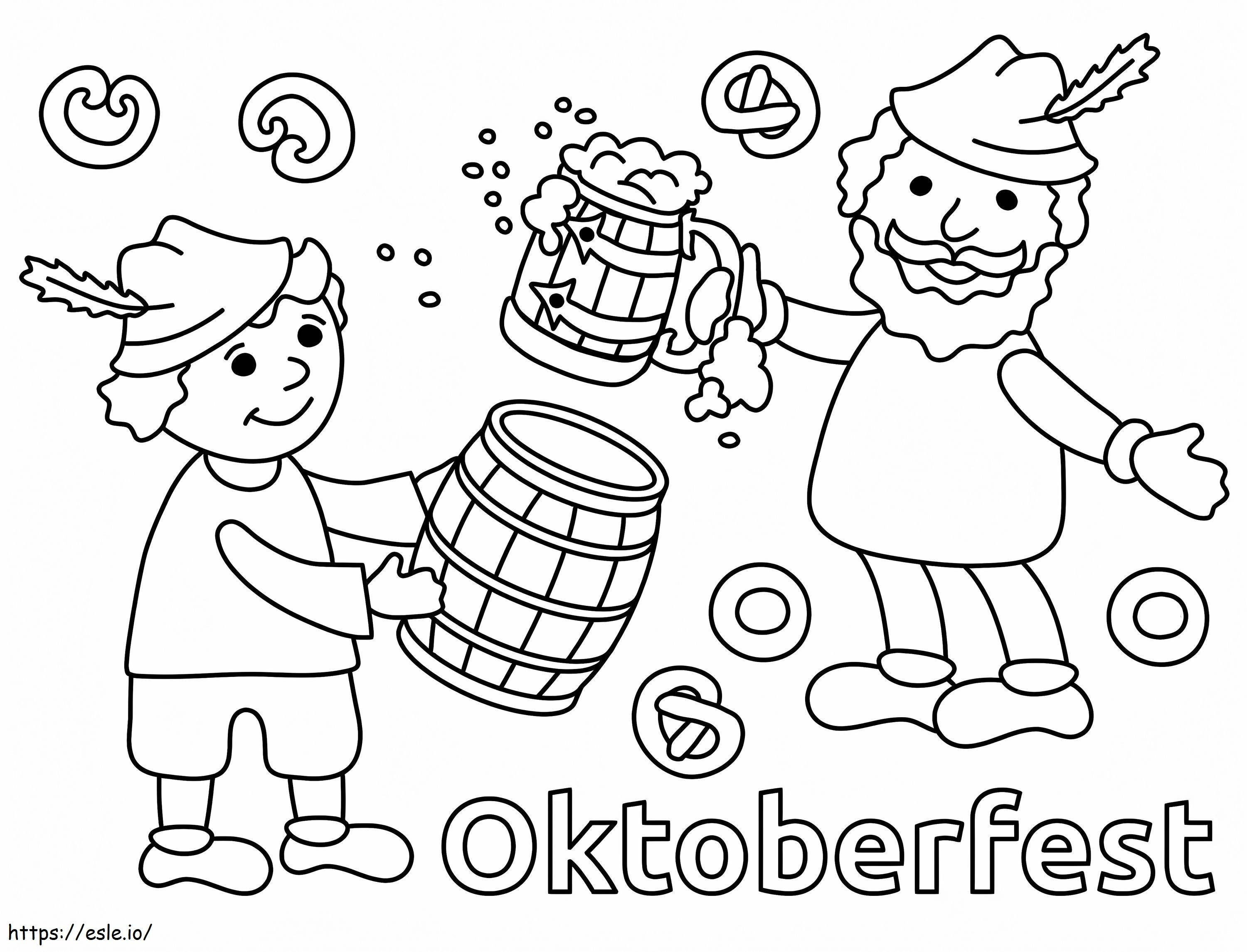Coloriage Bière Oktoberfest à imprimer dessin