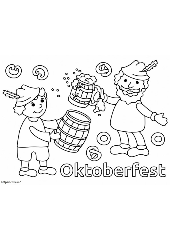 Coloriage Bière Oktoberfest à imprimer dessin