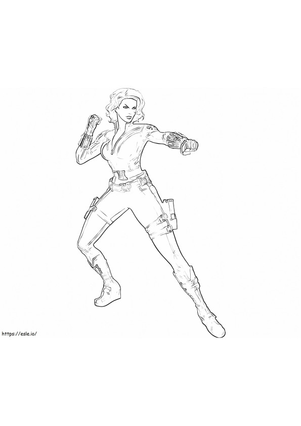 Black Widow 4 coloring page