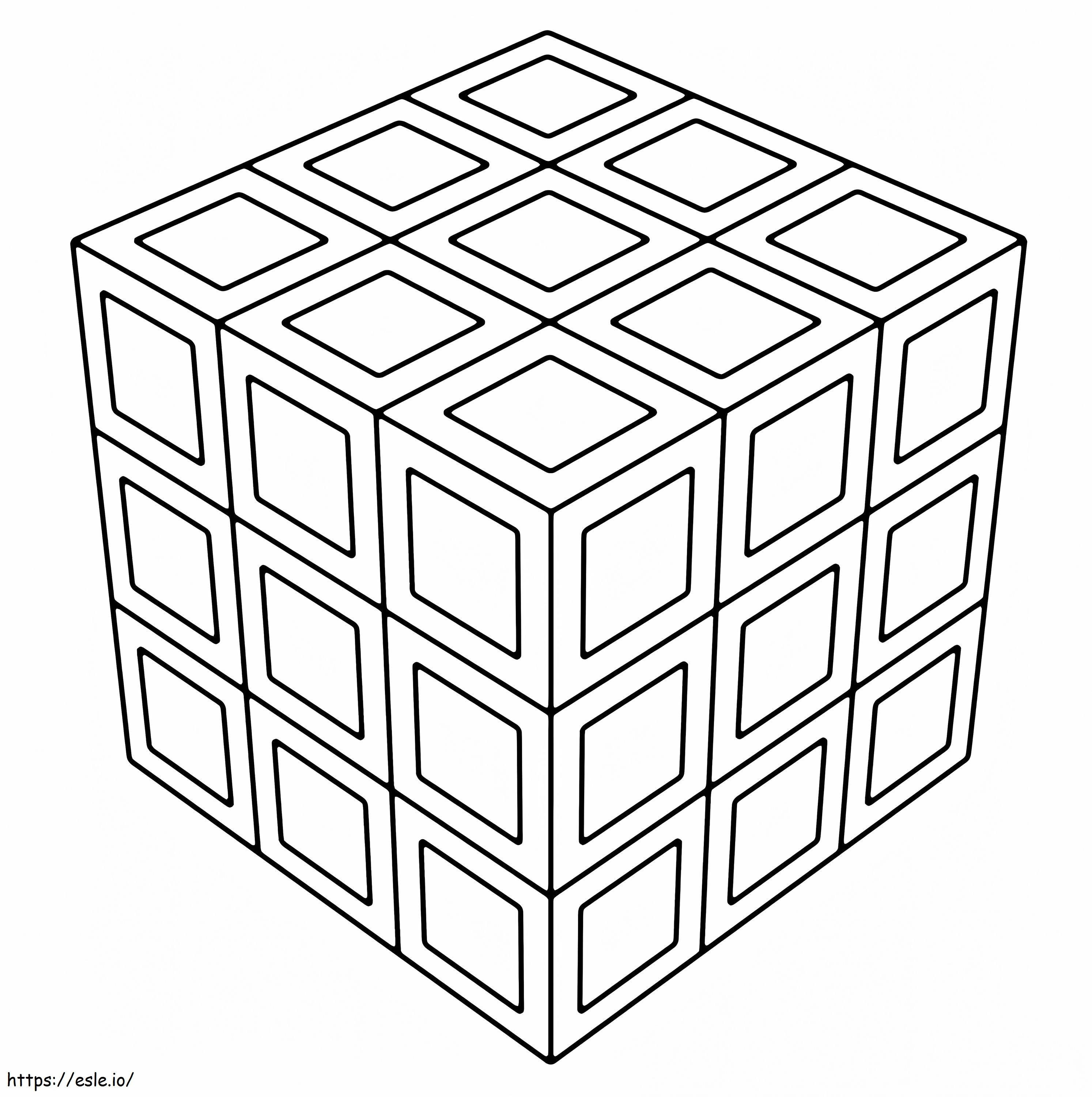 Coloriage Cubique Géométrique à imprimer dessin