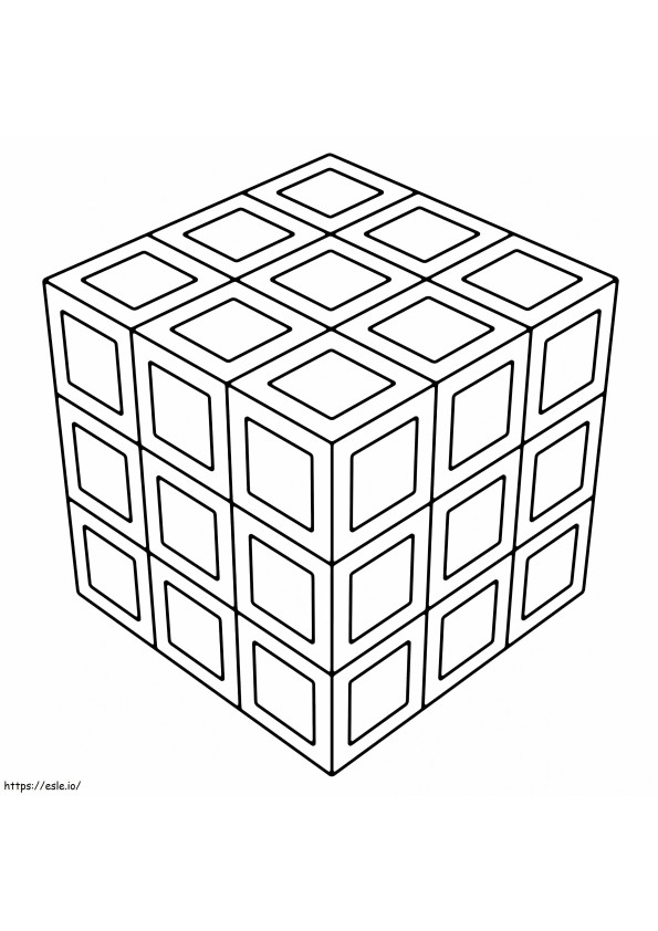 立方体幾何学的 ぬりえ - 塗り絵