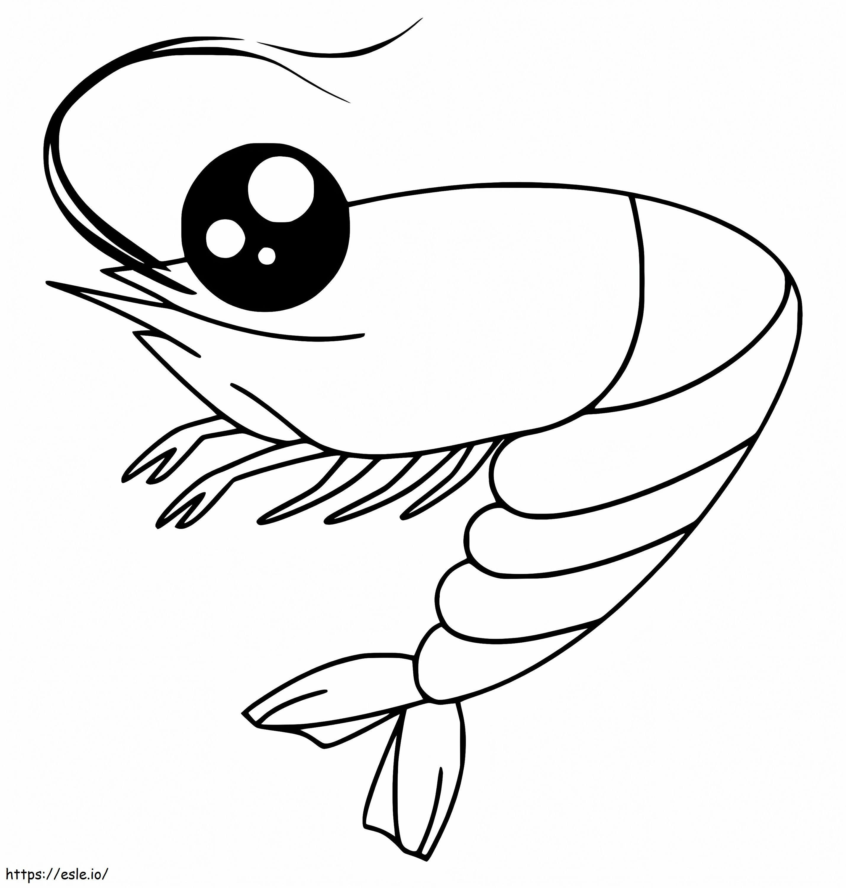 Adorable Shrimp coloring page