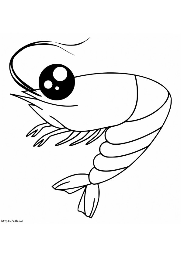 Coloriage Adorables crevettes à imprimer dessin