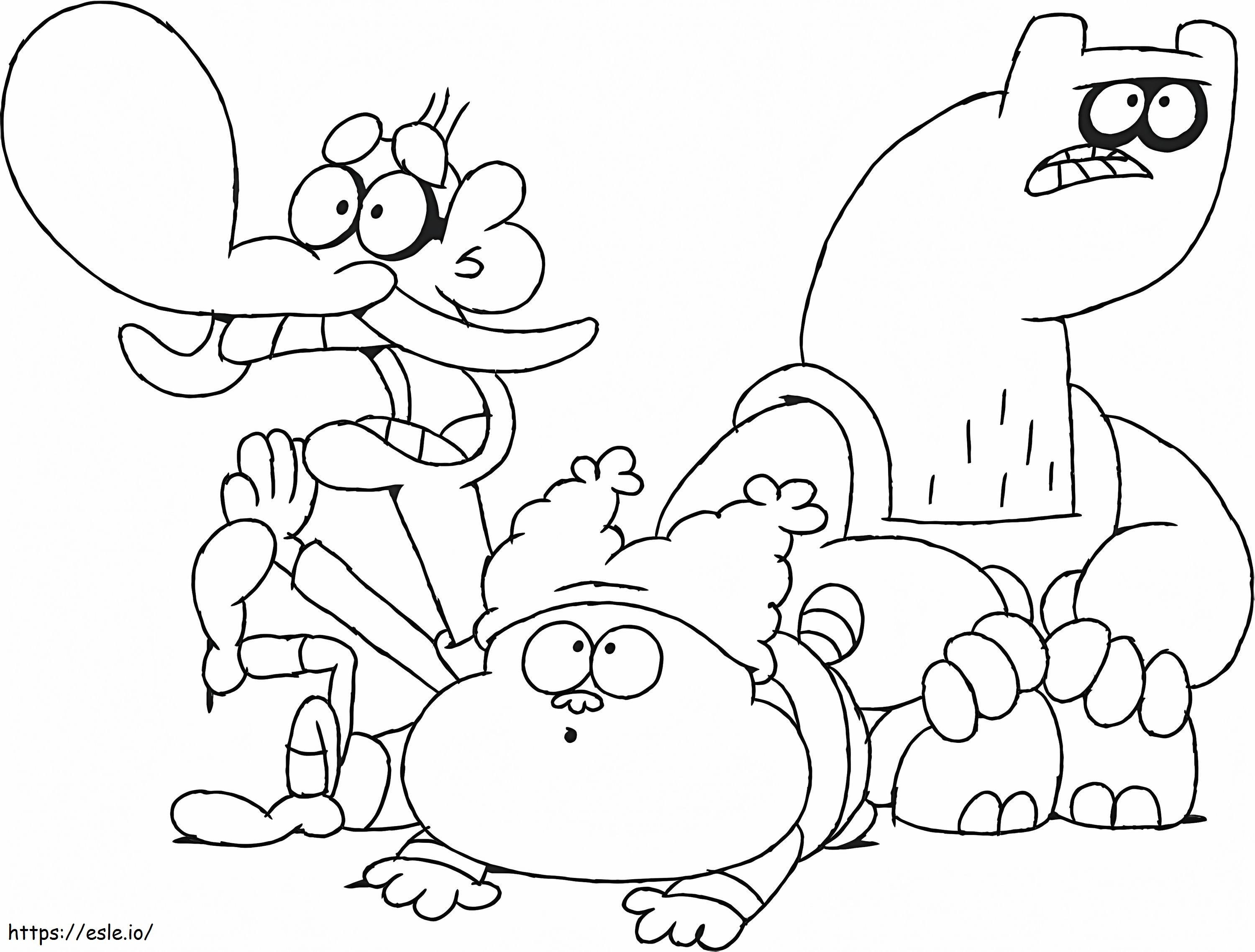 Personagens de Chowder para colorir