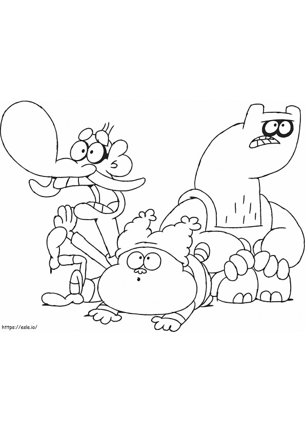 Characters From Chowder coloring page