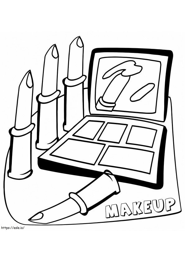 Kostenloses Make-up zum Ausmalen ausmalbilder