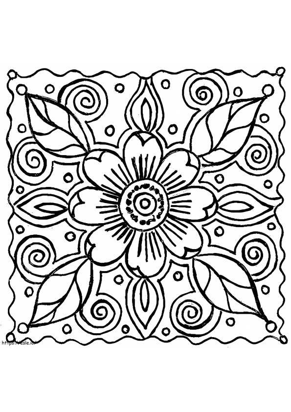 Simple Abstract coloring page