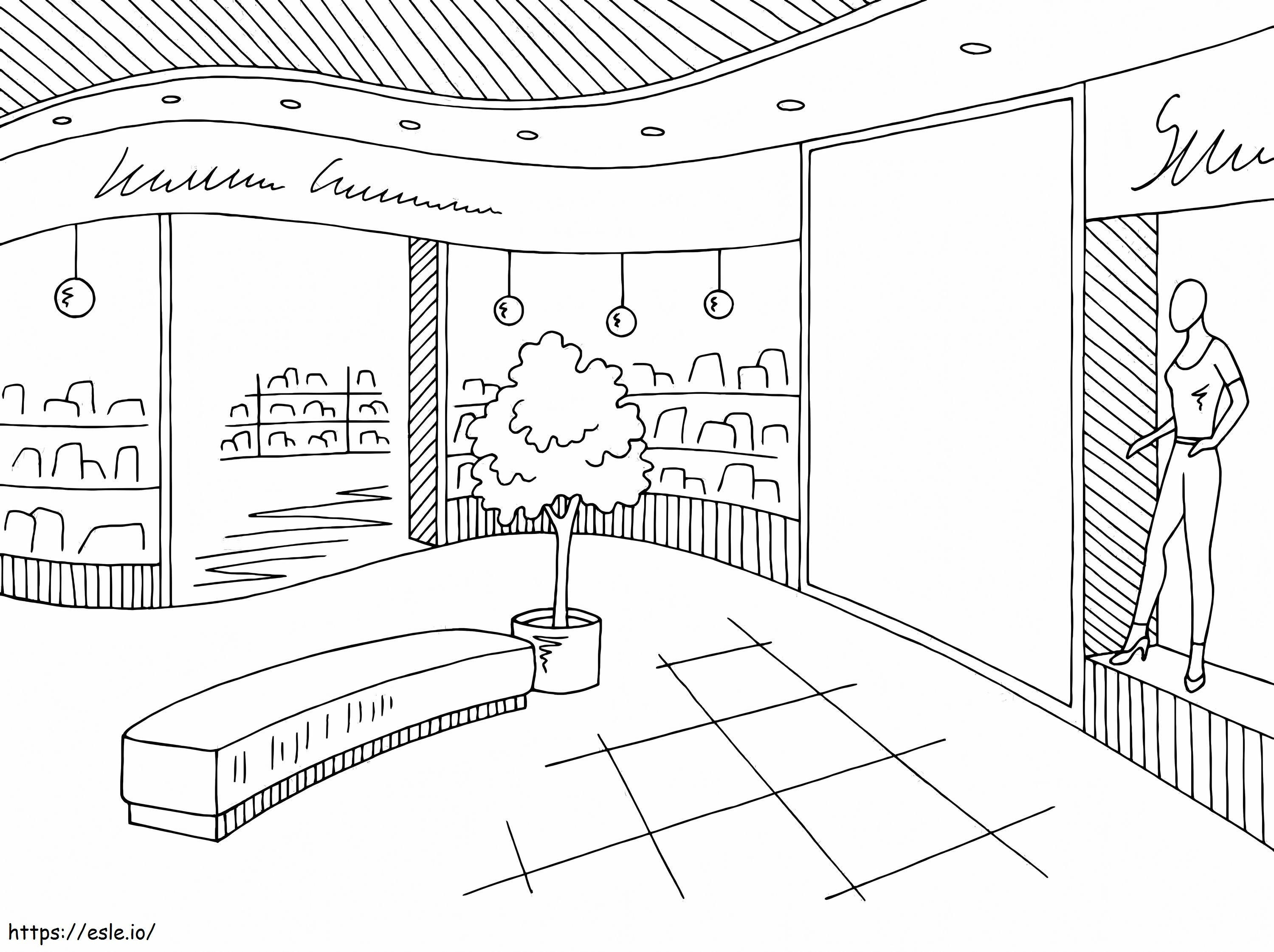 Shopping Mall 3 coloring page