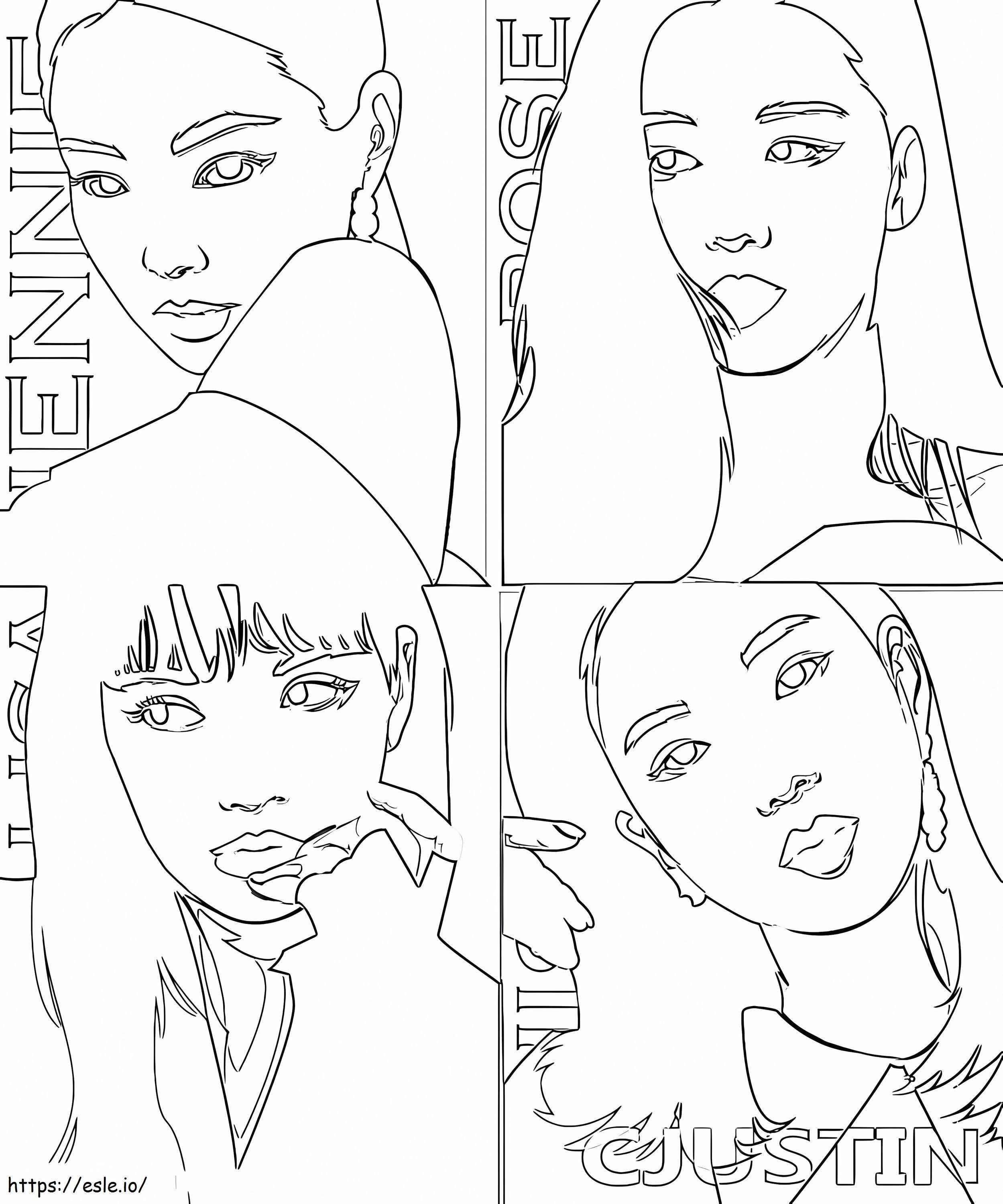 Cool Blackpink coloring page