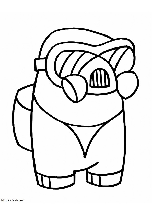 Astronaut With Gas Mask coloring page