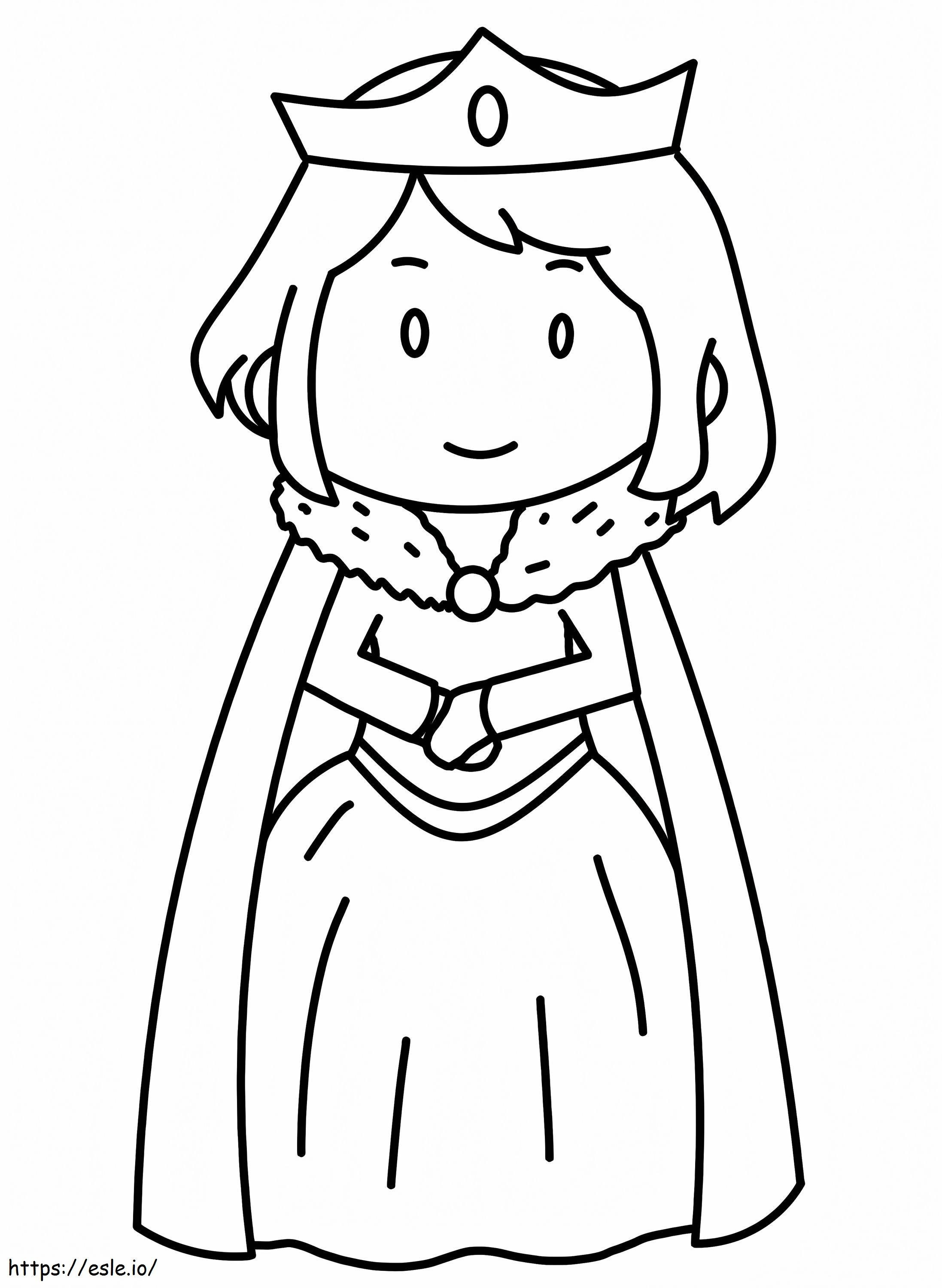 Cute Queen coloring page
