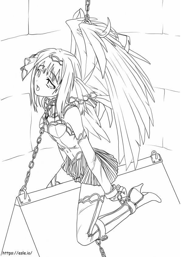 Anime Slave Angel coloring page