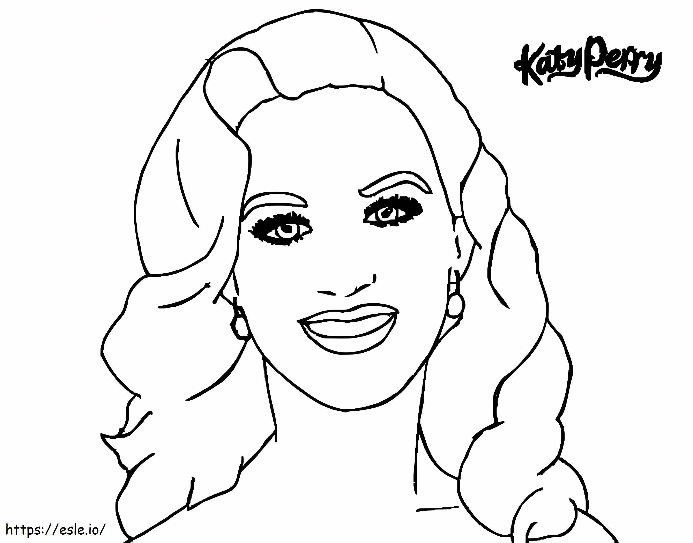 Famous Katy Perry coloring page