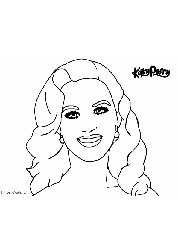 Coloriage La célèbre Katy Perry à imprimer dessin