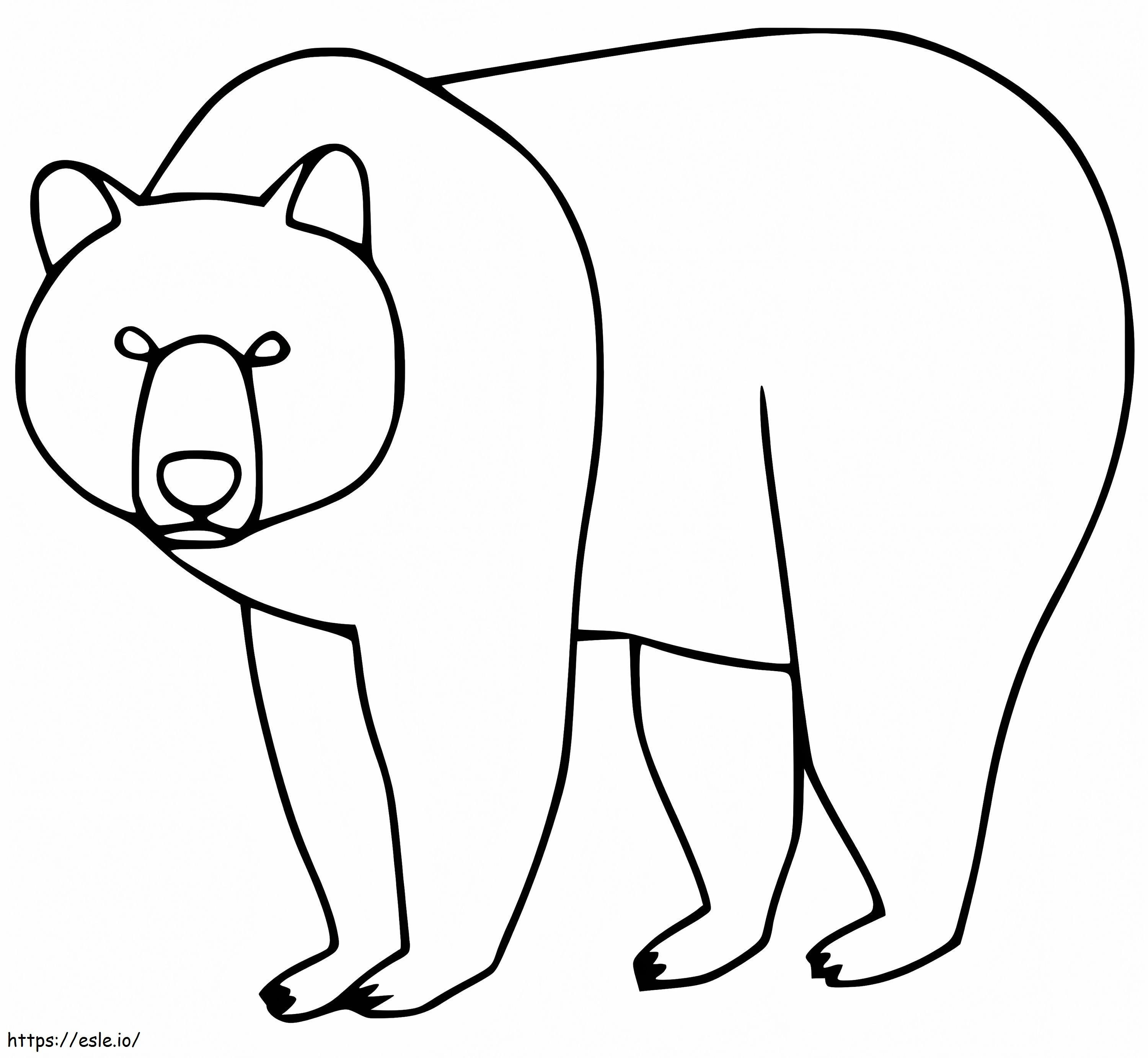 oso pardo 8 para colorear