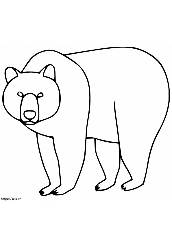 Urso Marrom 8 para colorir