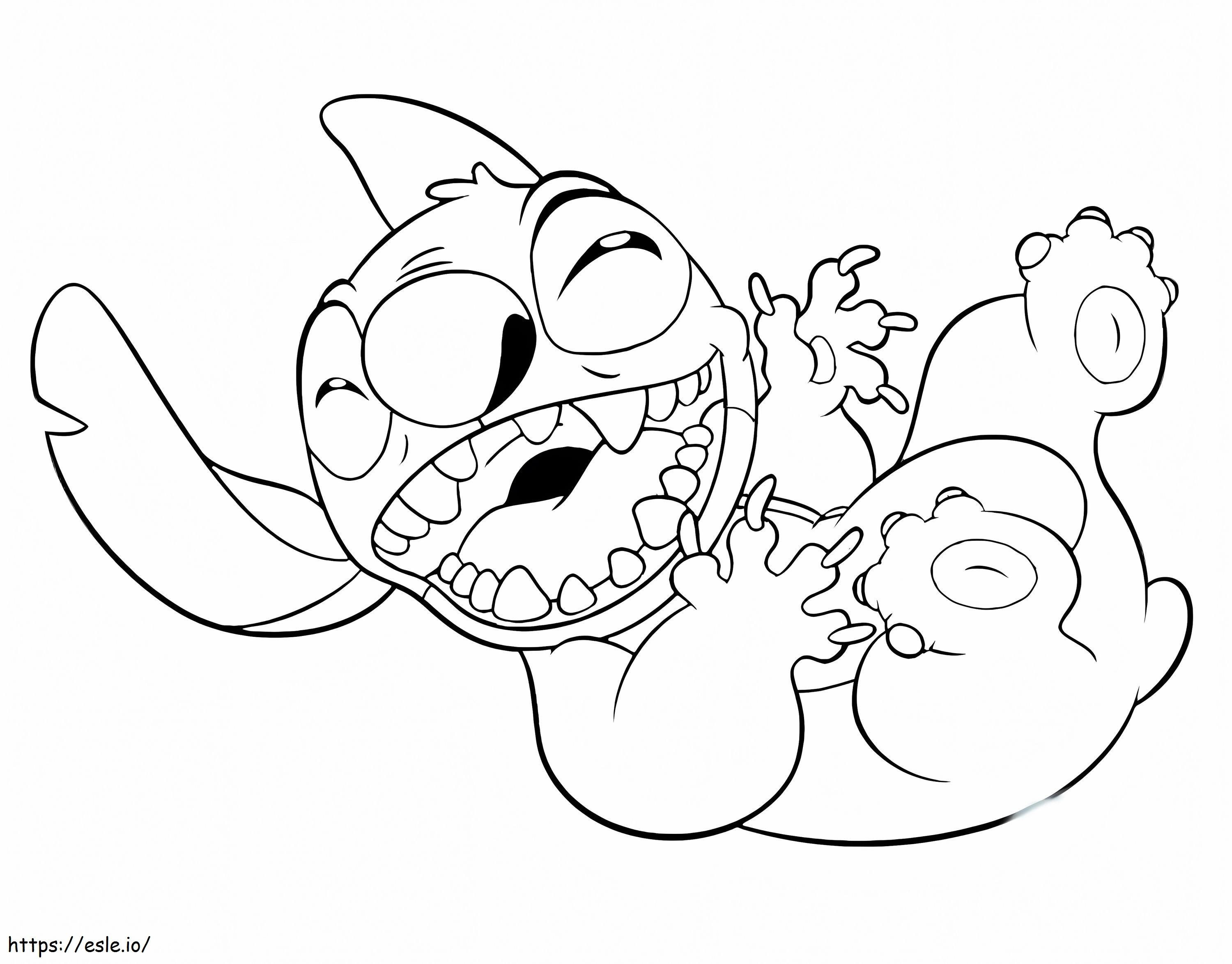 Funny Stitch coloring page