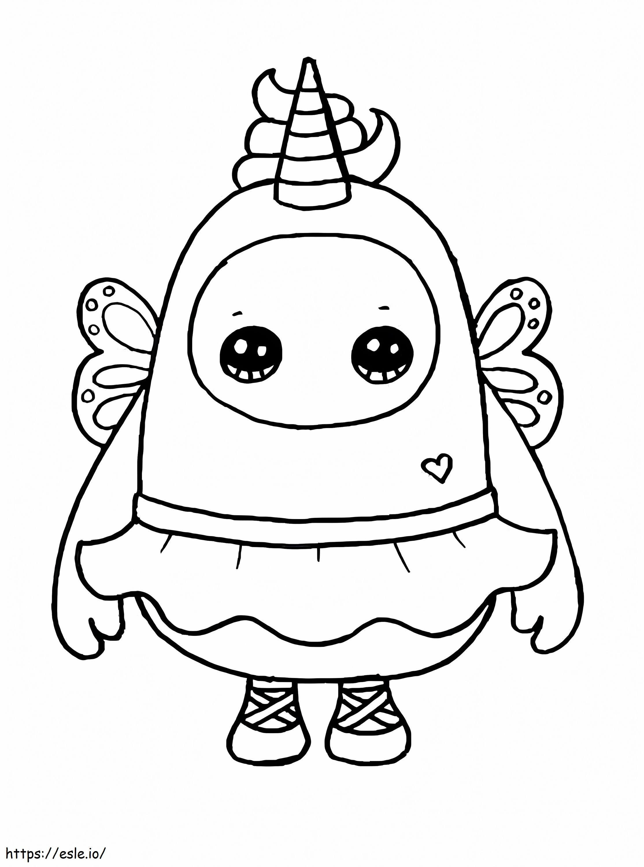 Fairycorn Fall Guys coloring page
