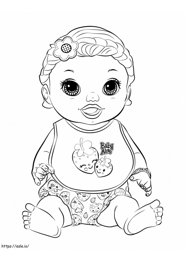 Printable Baby Alive coloring page