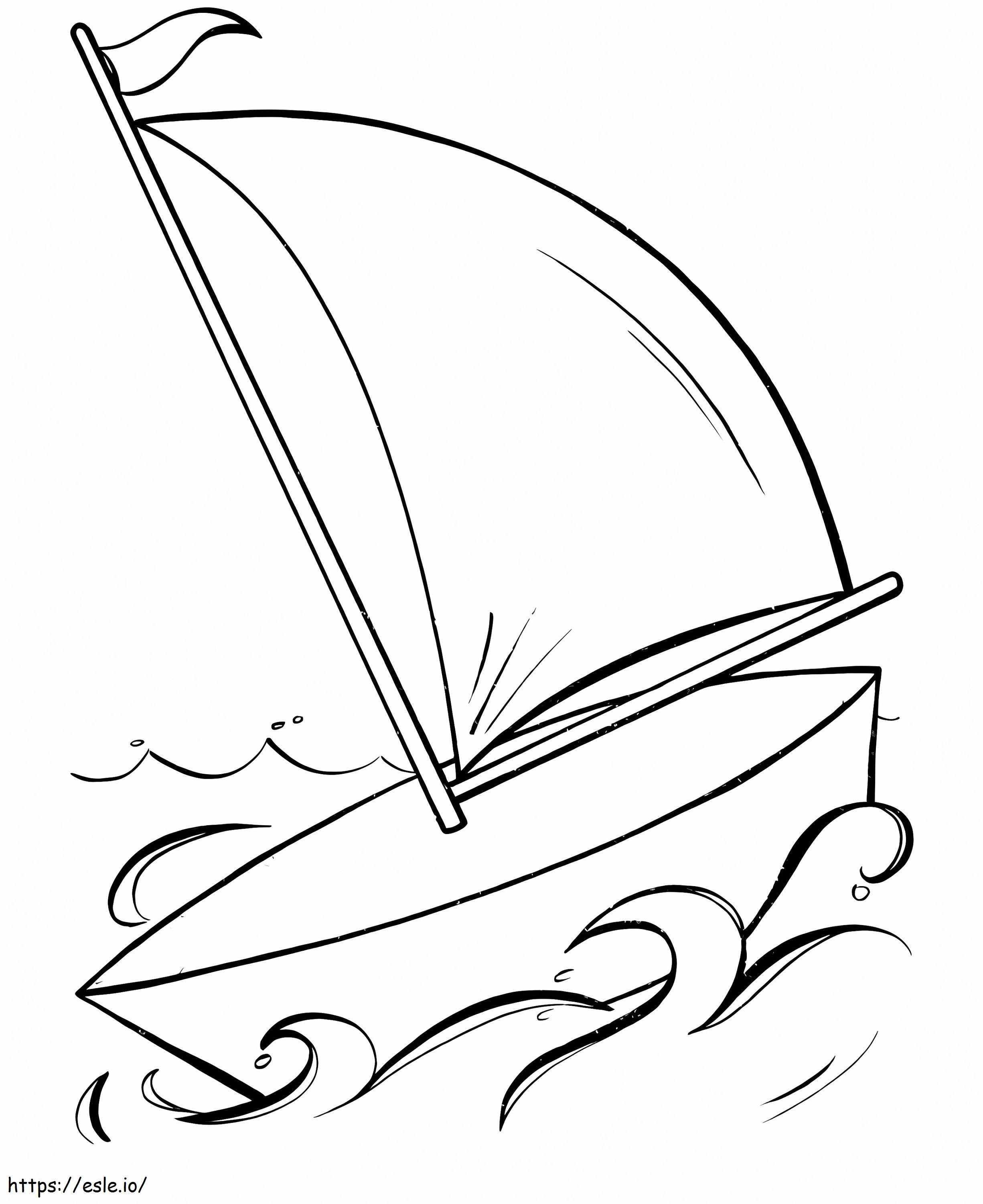 Sailboat Free Printable coloring page
