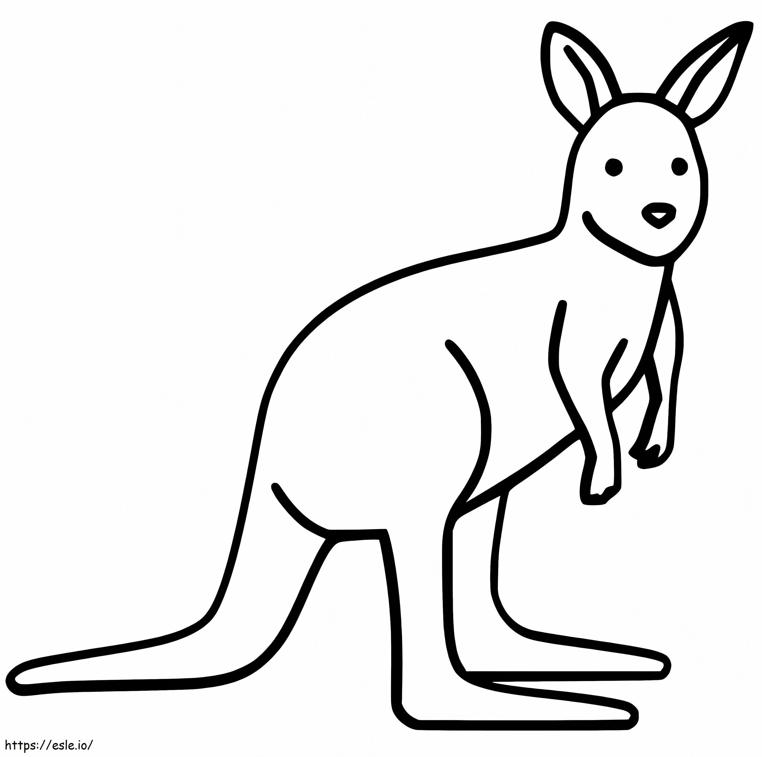 Wallaby imprimível para colorir