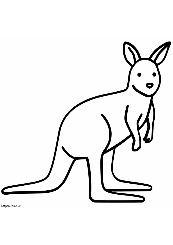 Tulostettava Wallaby värityskuva