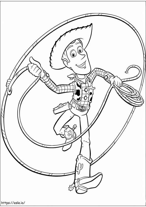 Coloriage Woody De Toy Story 2 à imprimer dessin