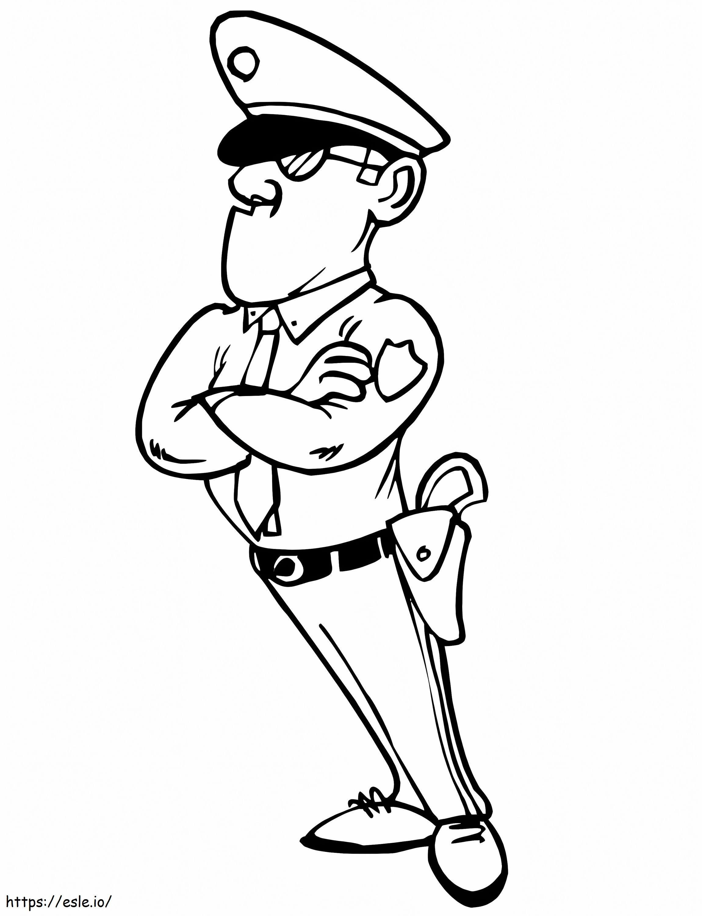 Police Officer Coloring Page coloring page
