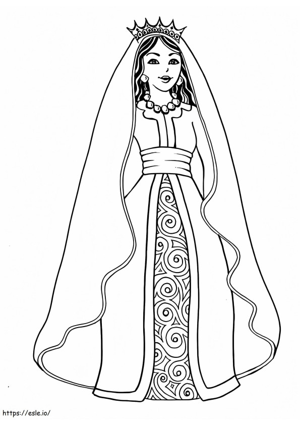 Coloriage Reine Esther imprimable à imprimer dessin