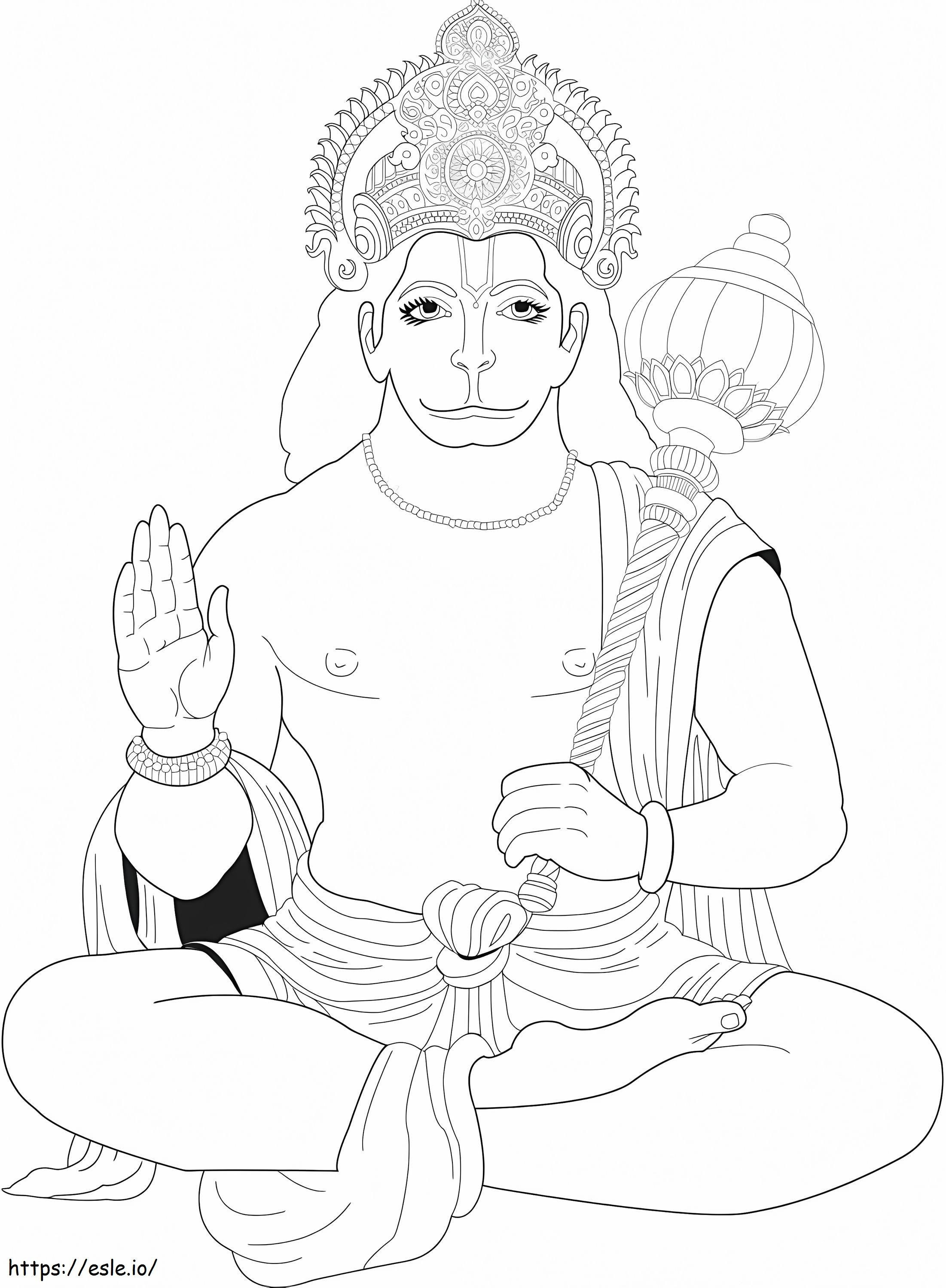 Hanuman Jayanti kleurplaat kleurplaat