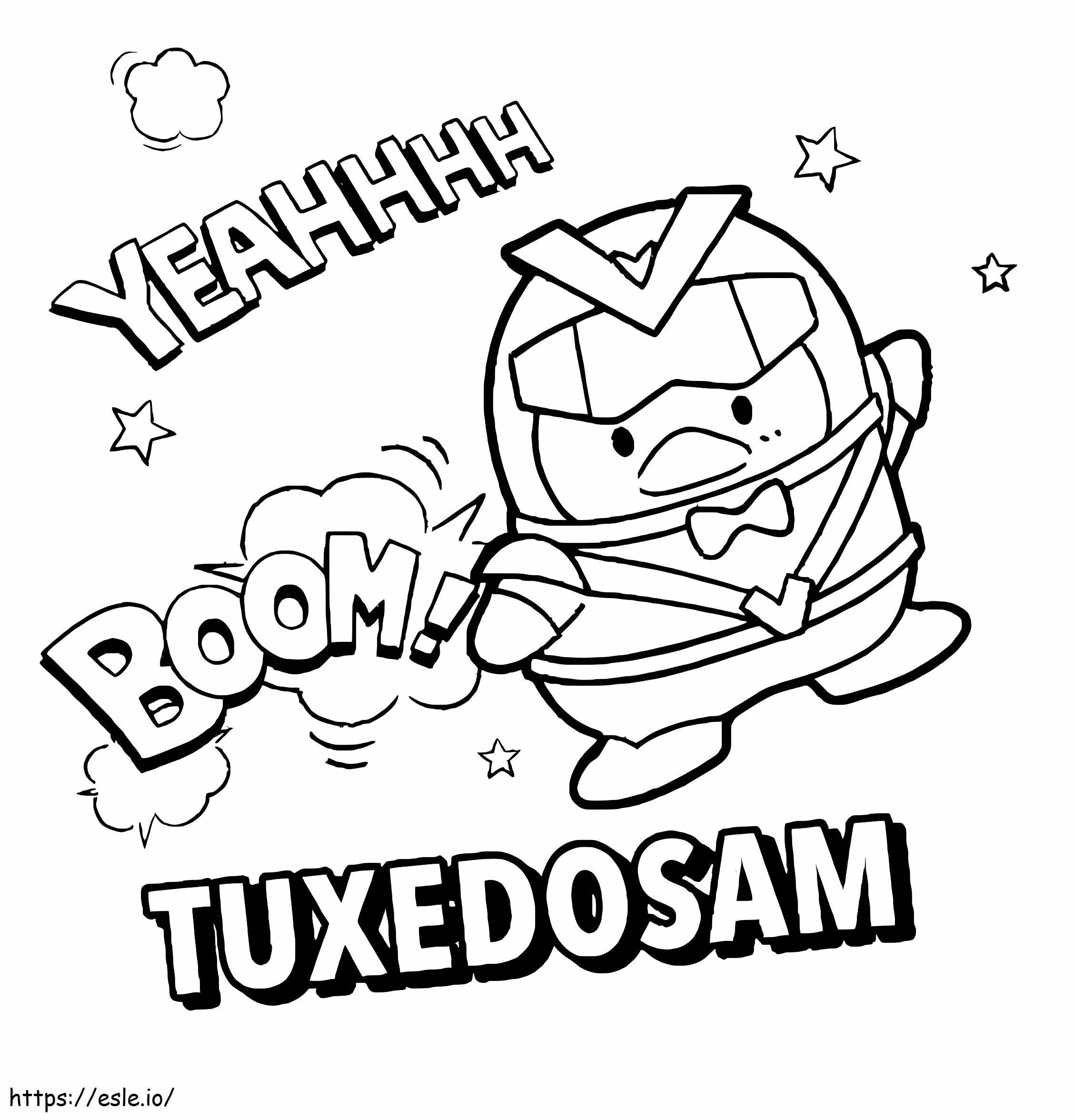 Cool Tuxedo Sam coloring page
