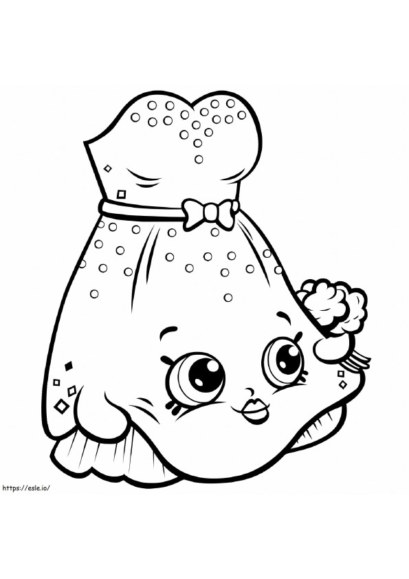 Shopkin Small Wedding Dress coloring page