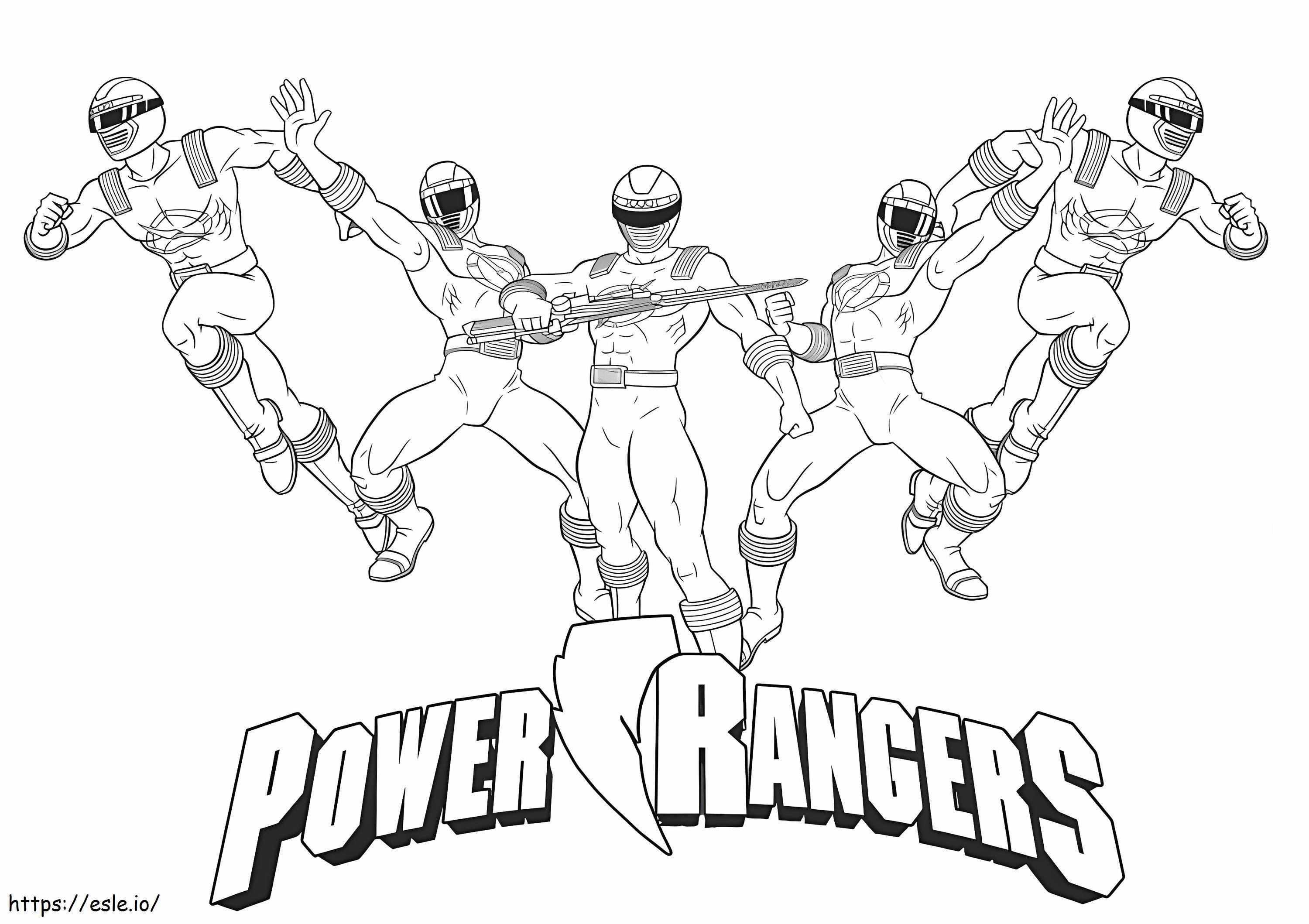 Power Rangers 1 coloring page