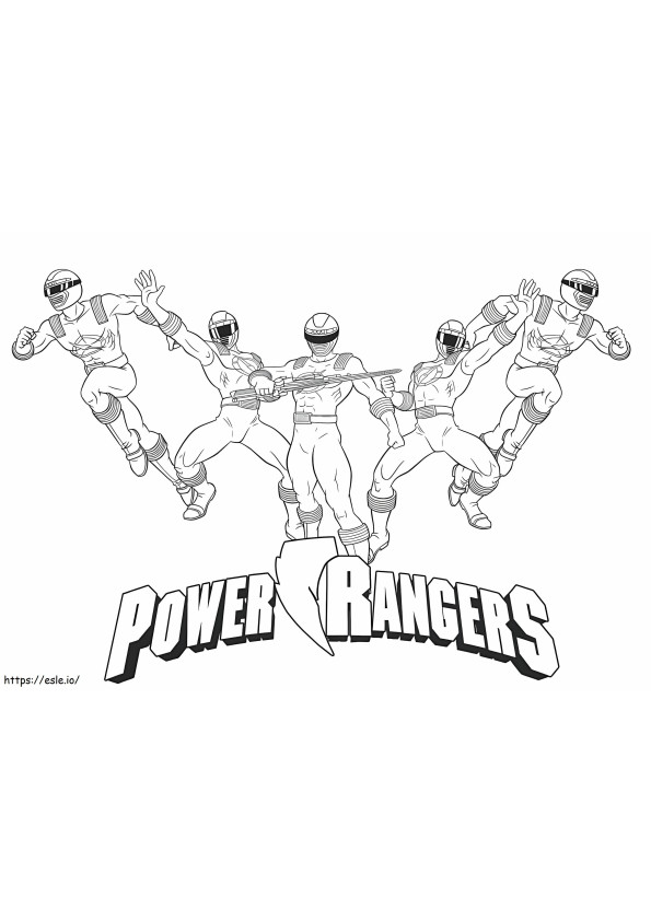 Coloriage Power Rangers 1 à imprimer dessin