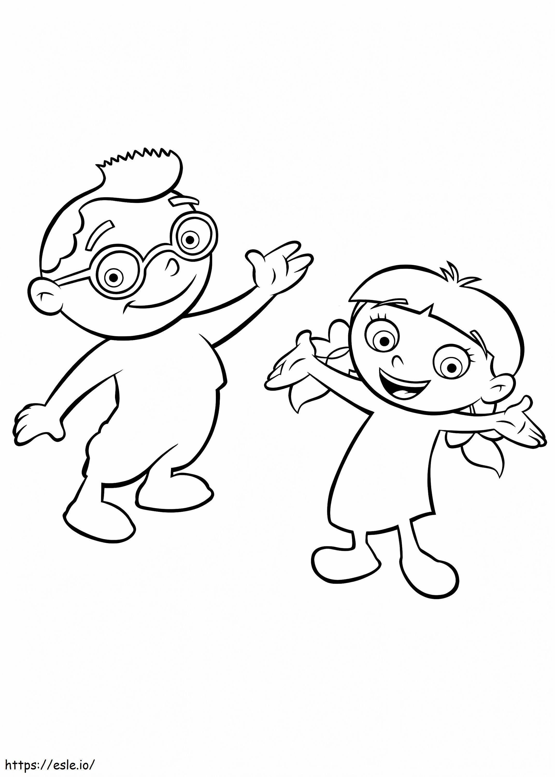 Leo And Annie A4 coloring page
