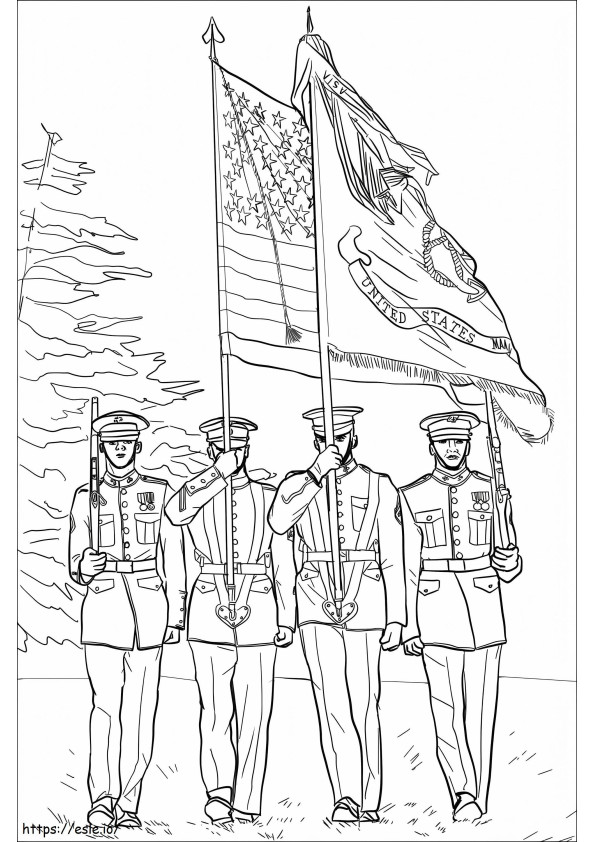 Color Guard coloring page