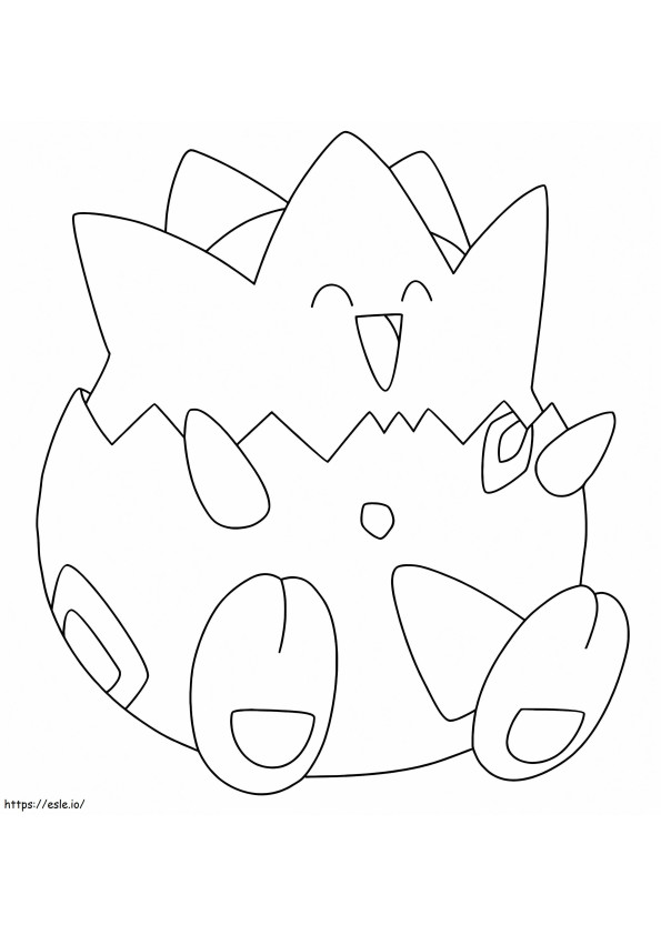 Togepi Laughing coloring page