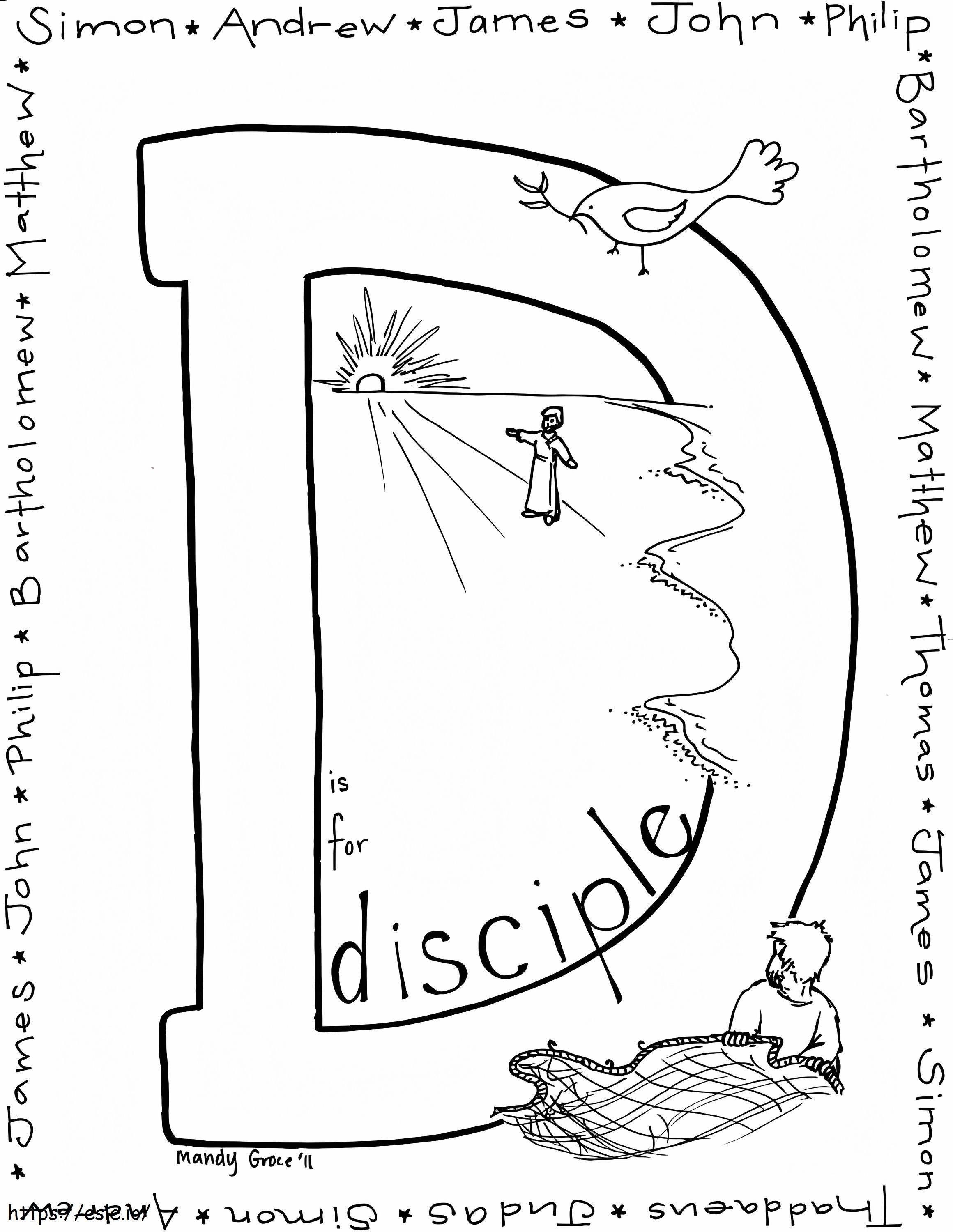 D Is For Disciple coloring page