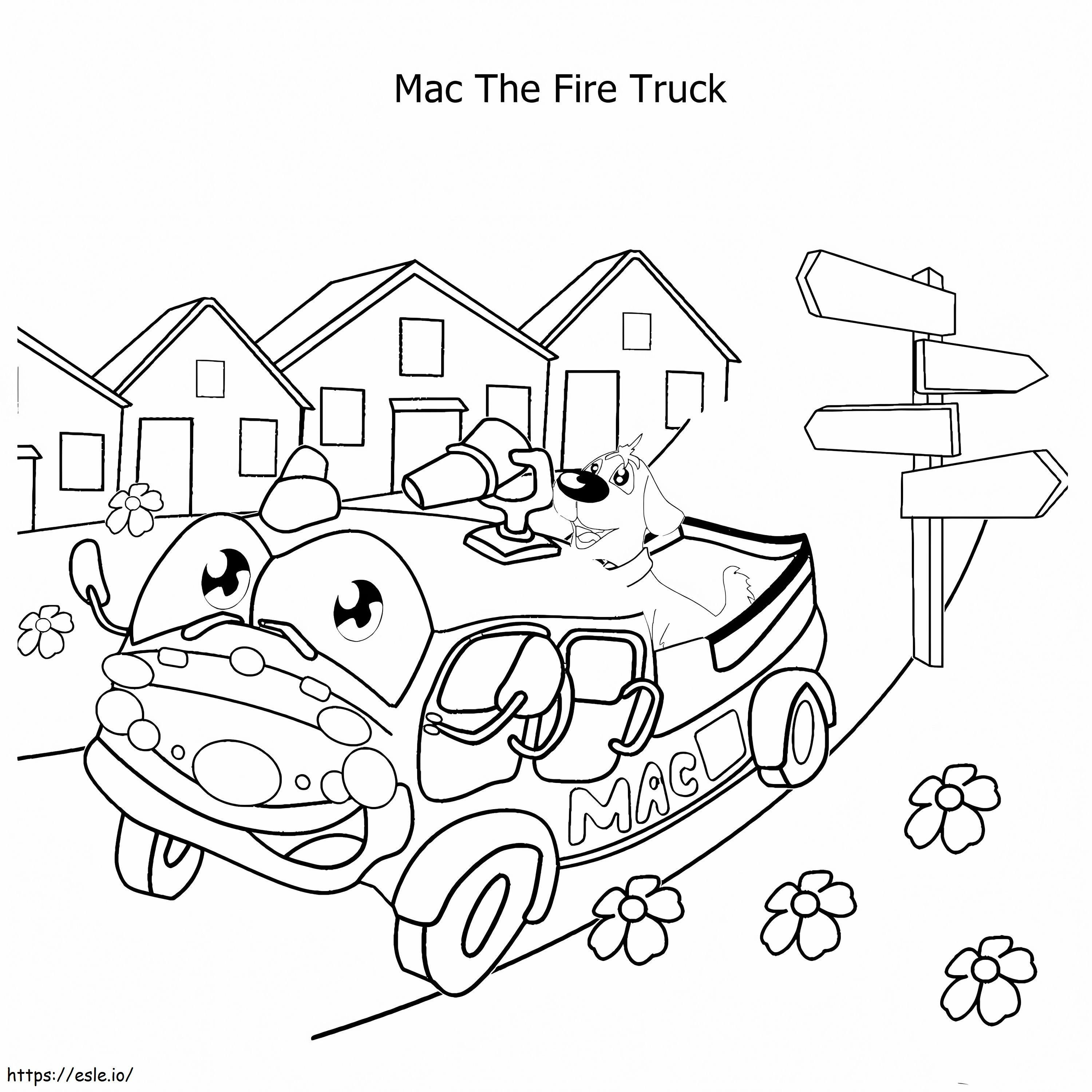 Camion de pompieri 8 de colorat
