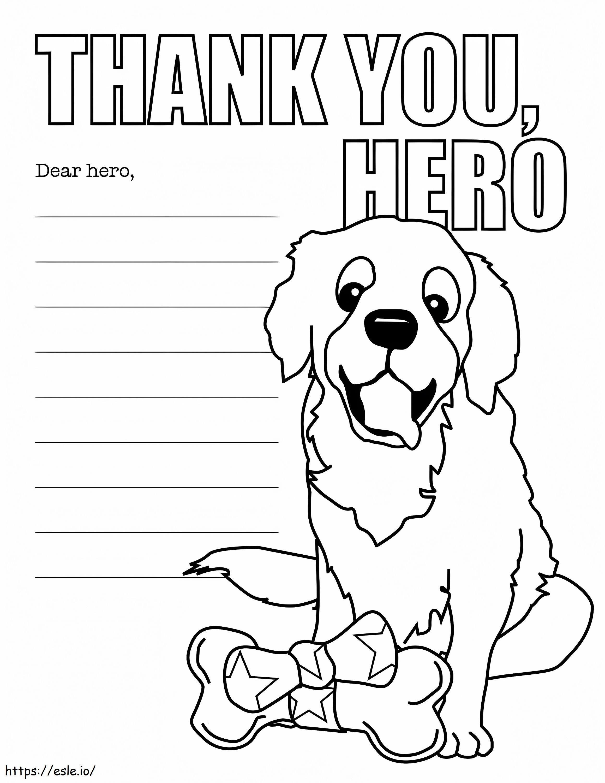 Thank You Military coloring page