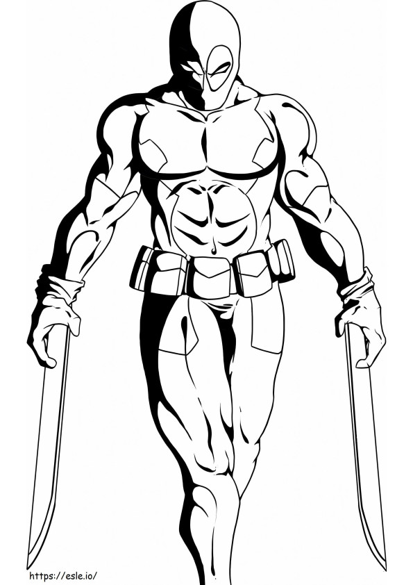 Deadpool Basico coloring page