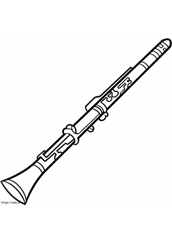 um clarinete para colorir