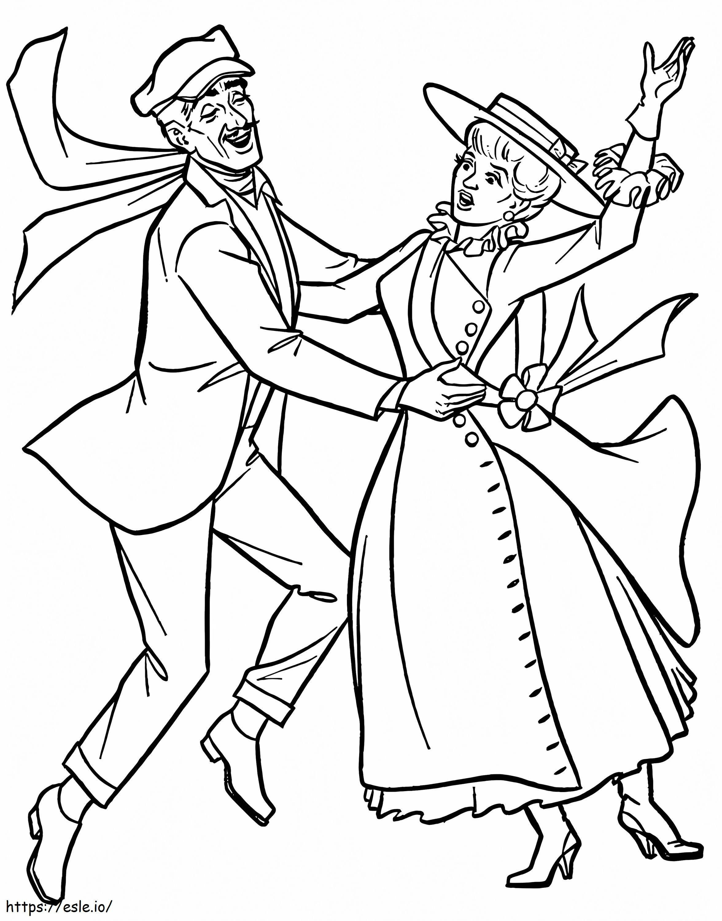 Mary Poppins 7 para colorir