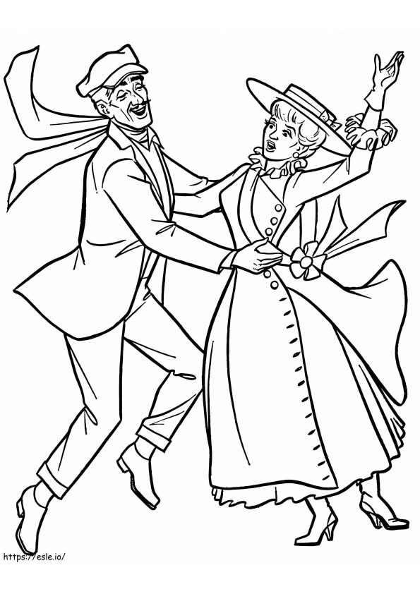 Mary Poppins 7 para colorir