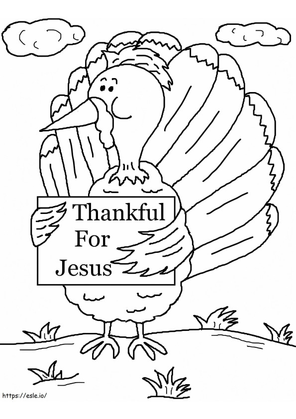 イエスに感謝のサインをしたトゥルキエ ぬりえ - 塗り絵