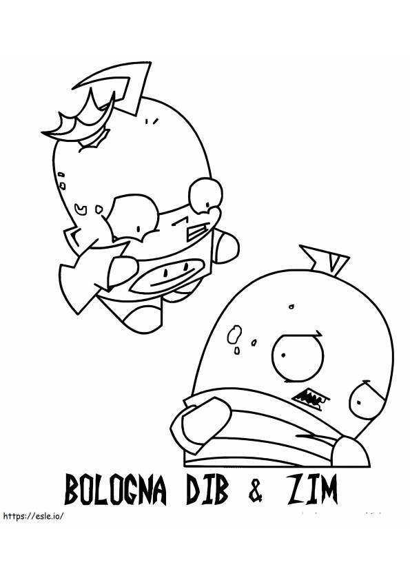 Bologna Dib And Zim coloring page