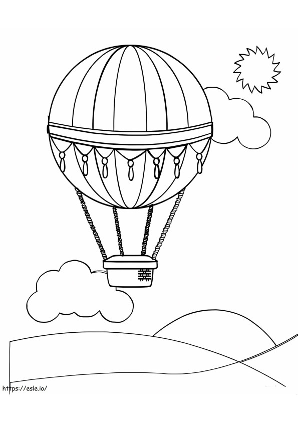 Coloriage Belle montgolfière à imprimer dessin